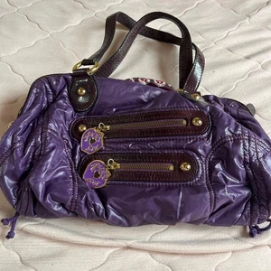 Anna Sui Purple Handbag with Charm and Zipper Pocket Y2K Style - Picture 1 of 3
