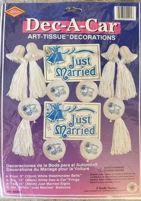 Kit de decoraciones de boda vintage Beistle Dec-A-Car 1996 Foto 1 de 4