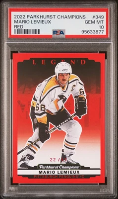 2022 Parkhurst Champions Mario Lemieux #349 Red PSA 10 - Image 1 of 2