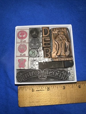 Printing Blocks “ Dingbats Variety “ Nice Collection Letterpress Lead Copper AZB - Image 1 of 4