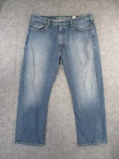 Guess Jeans Mens 40x30 Blue Denim Straight Leg Low Rise Retro ACTUAL 39x29