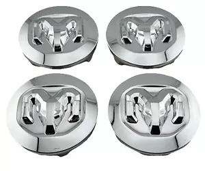 Ram 1500 Promaster Chrome Wheel Center Caps 2.5" 6KF18TRMAA 2019-25 6KF18SZ0AA - Picture 1 of 9
