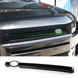Gloss Black ABS Front Grille Moulding Trim Rod For Land Rover Defender 2020-2021 - Picture 1 of 12