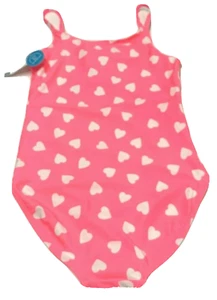 Carter’s Kid Girls One Piece Swimsuit Neon Heart Style Size 14 Pool New with Tag - Picture 1 of 12