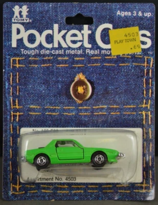 VTG Pocket Cars Fiat 1/9 Green No. F28 1:64 Die Cast Tomy 110122MGL2 - Image 1 of 4