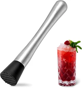 8 Inches Professional Muddler for Cocktails Set - Stainless Steel Muddler Old Fa - Picture 1 of 10