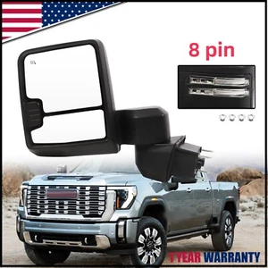 View Tow Mirror For 2019-2024 Silverado Sierra 2500HD 3500HD Driver Left Side - Picture 1 of 12