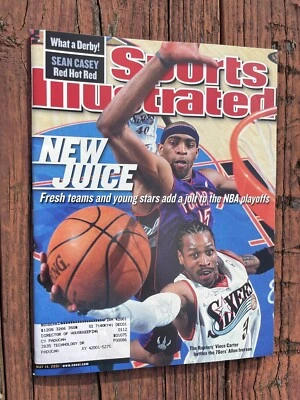 Revista Vince Carter Allen Iverson Sports Illustrated 2001 Raptors 14/05/2001 Foto 1 de 4