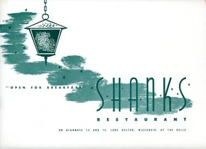 1950s Shanks Paper Placemat Restaurant Souvenir Table Mid Century Dells WI - Picture 1 of 3