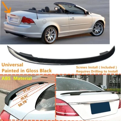 Fit For 2006-2013 Volvo C70 Rear Trunk Spoiler Wing Gloss Black 51'' Universal - Image 1 of 4