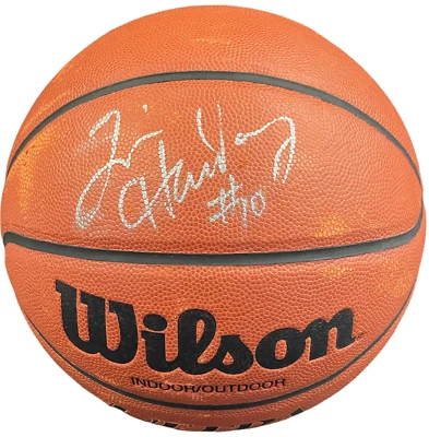 Tim Hardaway Autographed I/O Wilson Basketball (JSA) - Image 1 of 2