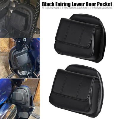 Bolsa de bolsillo para puerta inferior con carenado apta para Harley Electra Street Glide Touring Foto 1 de 4