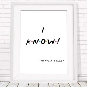 MONICA GELLER QUOTE - Friends Poster Picture Print Sizes A5 to A0 *FREE DELIVERY - Picture 1 of 14