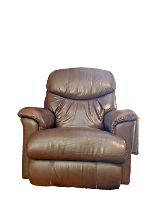 James Manual Leather Match Rocking Recliner La-Z-Boy Walnut Leather Match - Image 1 of 4