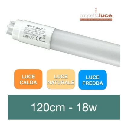 TUBI LED NEON V-TAC DA 10W A 22W LAMPADA TUBO G13  60cm - 90cm - 120cm - 150cm - Immagine 1 di 2