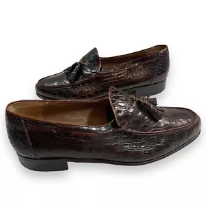 Vintage Bally echtes Krokodilleder ""Jasper"" Halbschuhe Anzugschuhe - Bild 1 von 13