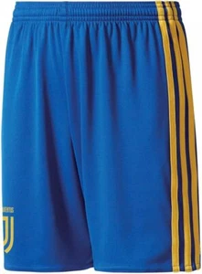 JUVENTUS FOOTBALL SHORT ADIDAS AWAY KIT BLUE/GOLD KIDS SIZES - Picture 1 of 5