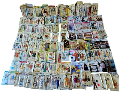 Vintage Butterick McCalls Simplicity Avon Sewing Patterns 60’s-2000’s Lot Of 145 - Image 1 of 4