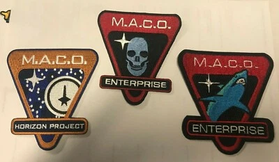 Star Trek M.A.C.O. IRON ON PATCH SET OF 3 PREMIUM QUALITY 3.75" PATCHES - Image 1 of 2
