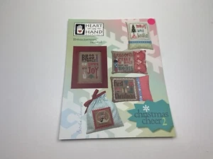 Heart In Hand Christmas Cheer 2 Counted Cross Stitch Pattern Snowman 8P - Picture 1 of 4