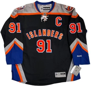 JOHN TAVARES 2013 NEW YORK ISLANDERS REEBOK PREMIER BLACK THIRD JERSEY XXL - Picture 1 of 6