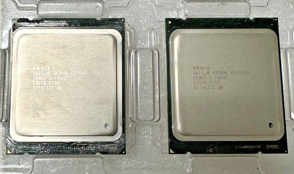 Matched Pair Intel Xeon E5-2680  2.7GHz 8-Core LGA2011 CPU/Processor SR0KH - Image 1 of 1
