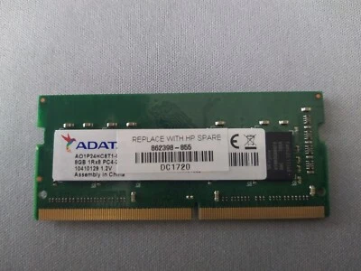 Adata 8GB 1Rx8 PC4-2400T AO1P24HC8T1 DDR4 MEMORY RAM  - Image 1 of 3