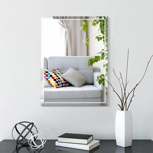 Mirror Bathroom Wall 11x15 Black Inch Small Rectangle Vanity De Mount Home Decor - Picture 1 of 7