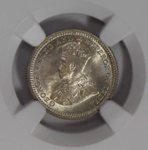 Hong Kong 1933 5 Cents silver NGC MS65 NG0704 combine shipping - Picture 1 of 4