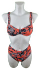 Alba Moda Bikini Größe 36 B Cup Bademode Orange Grau Trägerbikini mit Bügel
