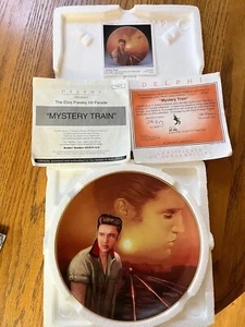 Targa treno misterioso Elvis Presley vintage 1993 L.E.  Collezione Hit Parade COA - Foto 1 di 2
