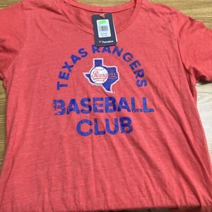 NWT MLB Texas Rangers Baseball Club Womans T-Shirt By Fanatics. Size Medium - Picture 1 of 4