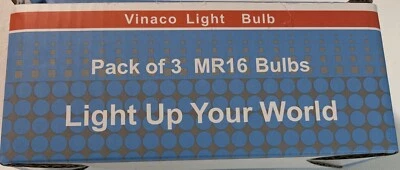 NEW Vinaco light bulb MR 16 12v 50w pack of 3 - Image 1 of 3