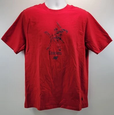 A) Rara New Balance Shohei Ohtani Béisbol Unicornio Hombres Rojo Algodón Camiseta XXL Foto 1 de 4