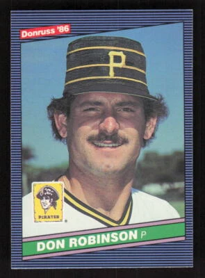 1986 Donruss #357 Don Robinson Pittsburgh Pirates - Image 1 of 2