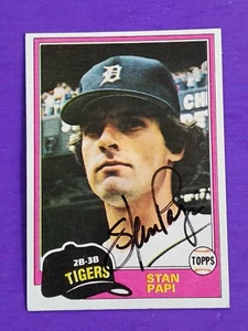 1981 TOPPS #273 STAN PAPI AUTOGRAPH BASEBALL TRADING CARD - Picture 1 of 3
