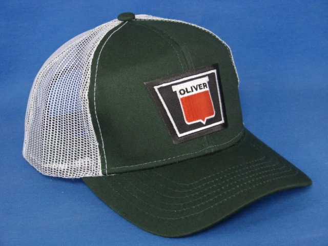 Chapéu Oliver Tractor - Malha Branca Verde - Logotipo Keystone - Snapback - Caminhoneiro - Imagem 1 de 1