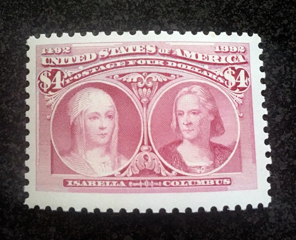 1992 #2625c $4.00 The Voyages of Columbus  Claim New World - Isabella & Columbus - Image 1 of 1