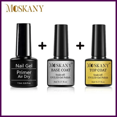 Juego de arte en uñas acrílico sin ácido imprimación con capa base y capa superior gel remojo... Foto 1 de 4