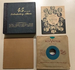 RCA Victor 45 RPM Introductory Album 14 Records & Catalog 1949 Colored Box Set - Picture 1 of 8