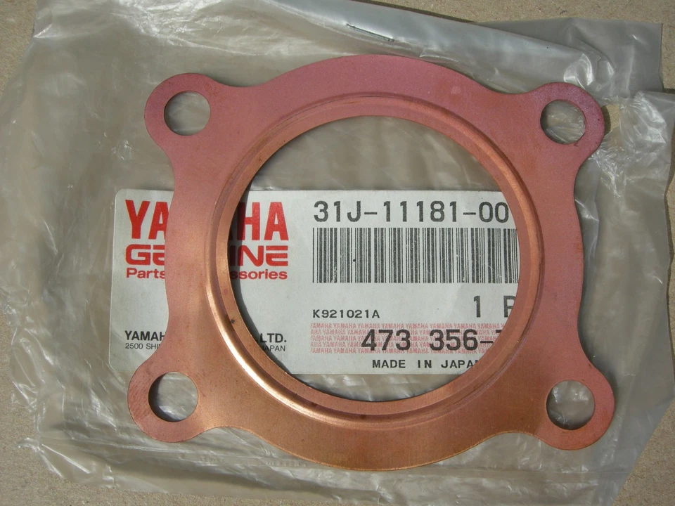 Genuine OE Yamaha YZ100, RXS100 '77-'79 Head gasket.  P.No. 31J-11181-00 - Image 1 of 1