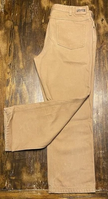 Pantalones de trabajo Duluth Trading para hombre 42x32 - 5 bolsillos lona algodón marrón claro Foto 1 de 4