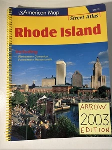 Rhode Island Street Atlas 2003 American Map Guide SE Connecticut SE Massachusett - Picture 1 of 22