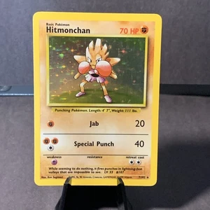 Pokemon TCG Hitmonchan 007/102 Base Set Unlimited Holo 1999 Vintage WOTC - Bild 1 von 2