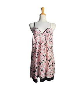 Oscar de la Renta Vintage Floral Lace Mini Slip Dress Women's XL - Picture 1 of 7