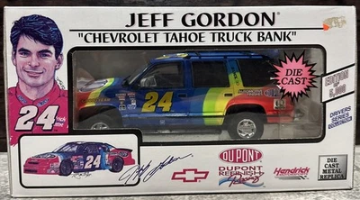 1996 Jeff Gordon Dupont Chevrolet Tahoe 1/24 NASCAR Brookfield Diecast Bank - Image 1 of 4