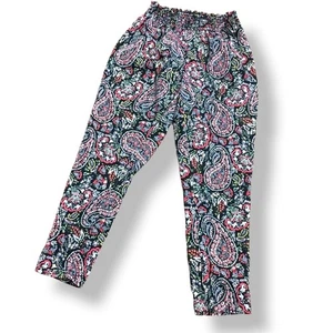 Vintage Havana Girls Pants Size M Black Print Funky Paisley - Picture 1 of 4