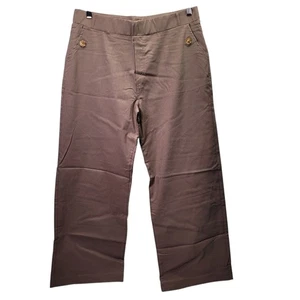 Braune Damenhose mit weitem Bein Größe X-Large lockere Baggie Freizeithose - Bild 1 von 13