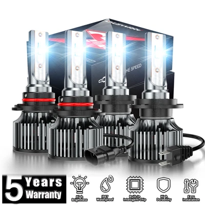 For Ford Fiesta 2011-2019 Front LED Headlight Hi/Lo Beam 6000K Bulb Kit - Image 1 of 4