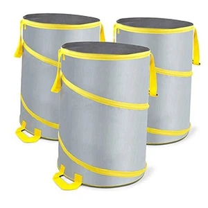 3 Pack Collapsible Garden Bag 30 Gallons Each, Reusable Trash Can, Pop Up - Picture 1 of 8